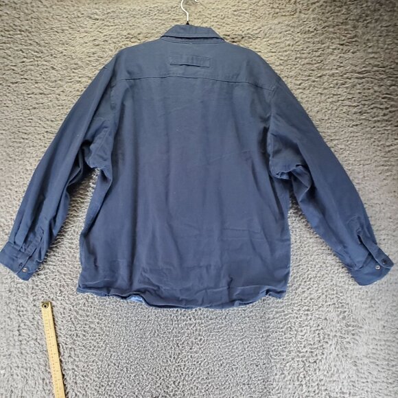 Old Mill Shirt Mens 2XL Blue Cotton/Spandex Flannel Button-Up Long Sleeve - Picture 6 of 7